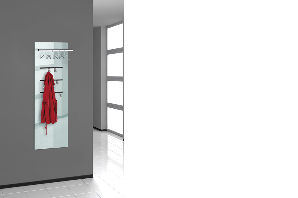 Lugano - eine Wandgarderobe mit Glas von Kerkmann
