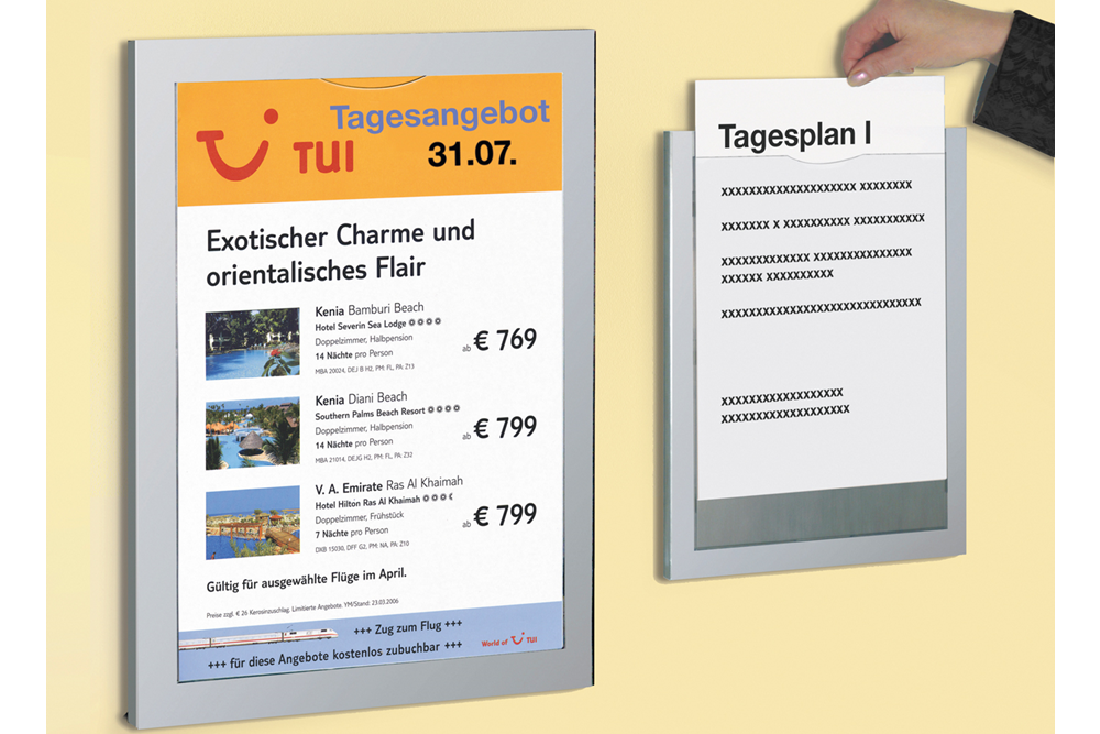Infoträger daily mit Detail Motivwechsel