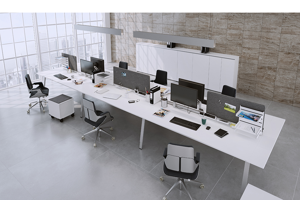 Schreibtische mit desktop Tischaufsatzwänden